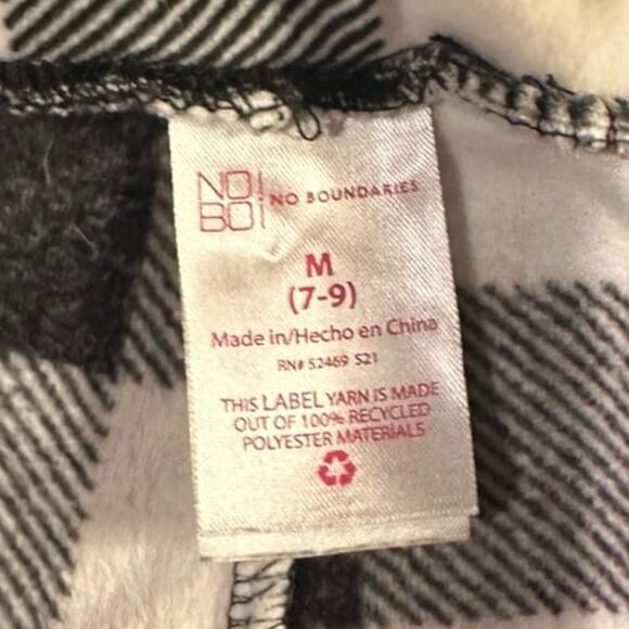 No Boundaries Buffalo Check Velour Like Leggings - Picture 3 of 4